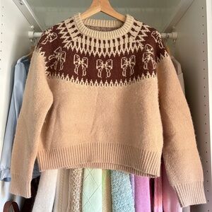 Cozy Beige and Brown Sweater